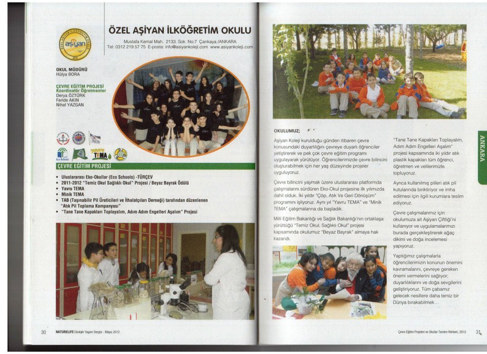 Aşiyan Naturlife Dergisinde 2011/2012